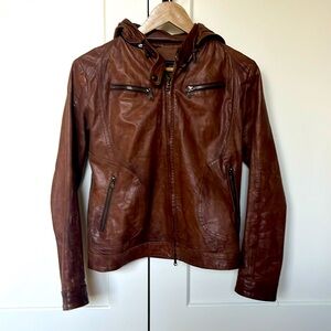 Massimo Leather brown leather jacket made in Italy